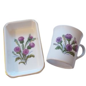 Thistle Mug & Dish Set